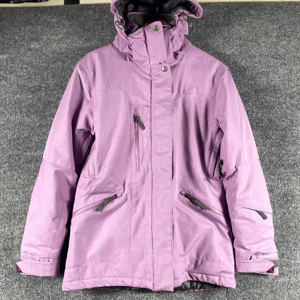 Turbine Jacket Womens Medium Purple Empress Snowboard Ski Hooded Sherpa Lined